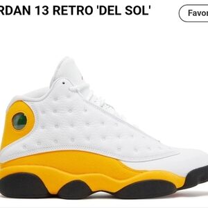 Jordan 13 Retro 'Del Sol' White and Yellow Men's Shoes Size 11